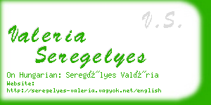 valeria seregelyes business card